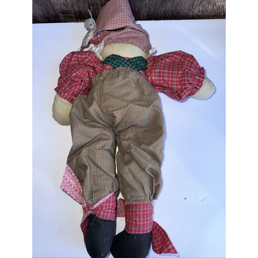 Rustic Country Raggity Farmhouse Primitive Santa - Picture 3 of 4